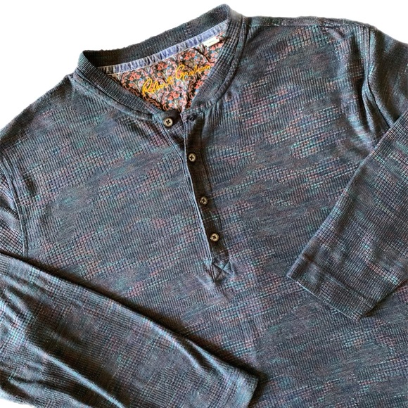 Robert Graham Other - XL Robert Graham Long Sleeve Classic Fit Henley Navy Heather see close-up